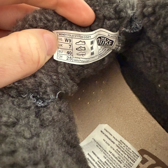 Hey Dude Women’s Wendy Fold Stitch Cozy Gray 9 - Picture 5 of 5